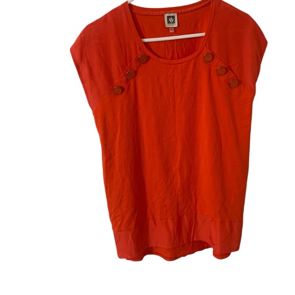 Anne Klein Vibrant Orange Blouse - Picture 1 of 7